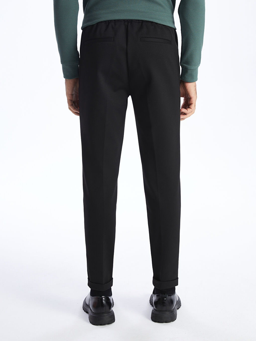 Siyah Slim Fit Erkek Jogger Pantolon-6