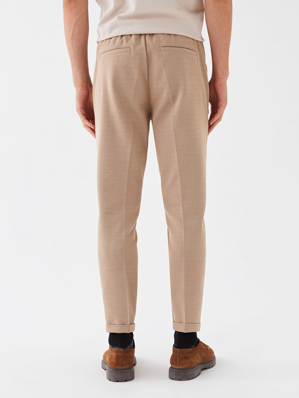 LCW Vision Bej Slim Fit Erkek Jogger Pantolon - 3