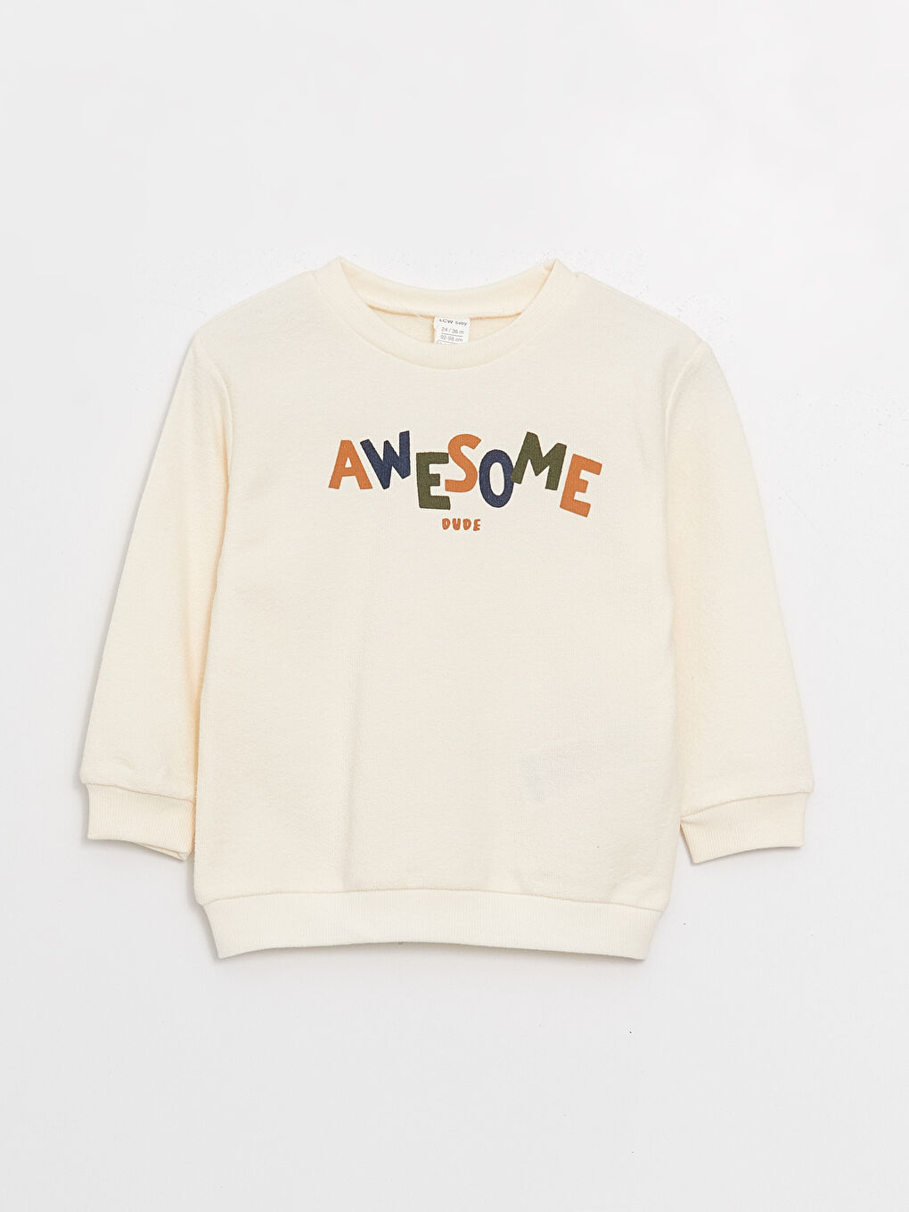 LCW baby Bisiklet Yaka Uzun Kollu Baskılı Erkek Bebek Sweatshirt -W3HY93Z1-FES