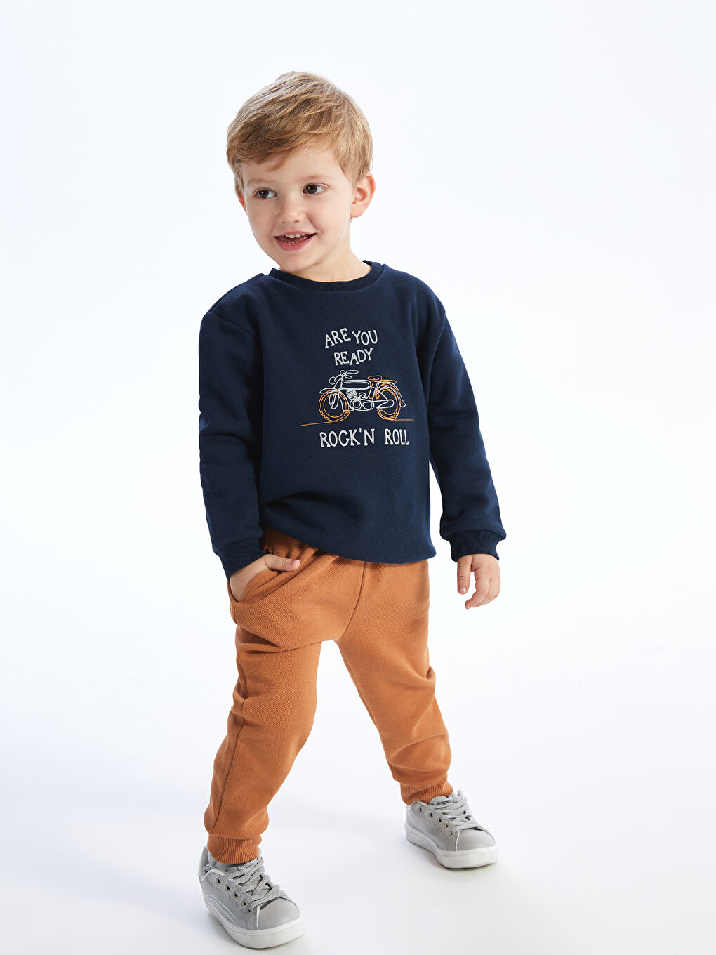 LCW baby Açık Kahverengi Beli Lastikli Basic Erkek Bebek Jogger Eşofman Altı - 1