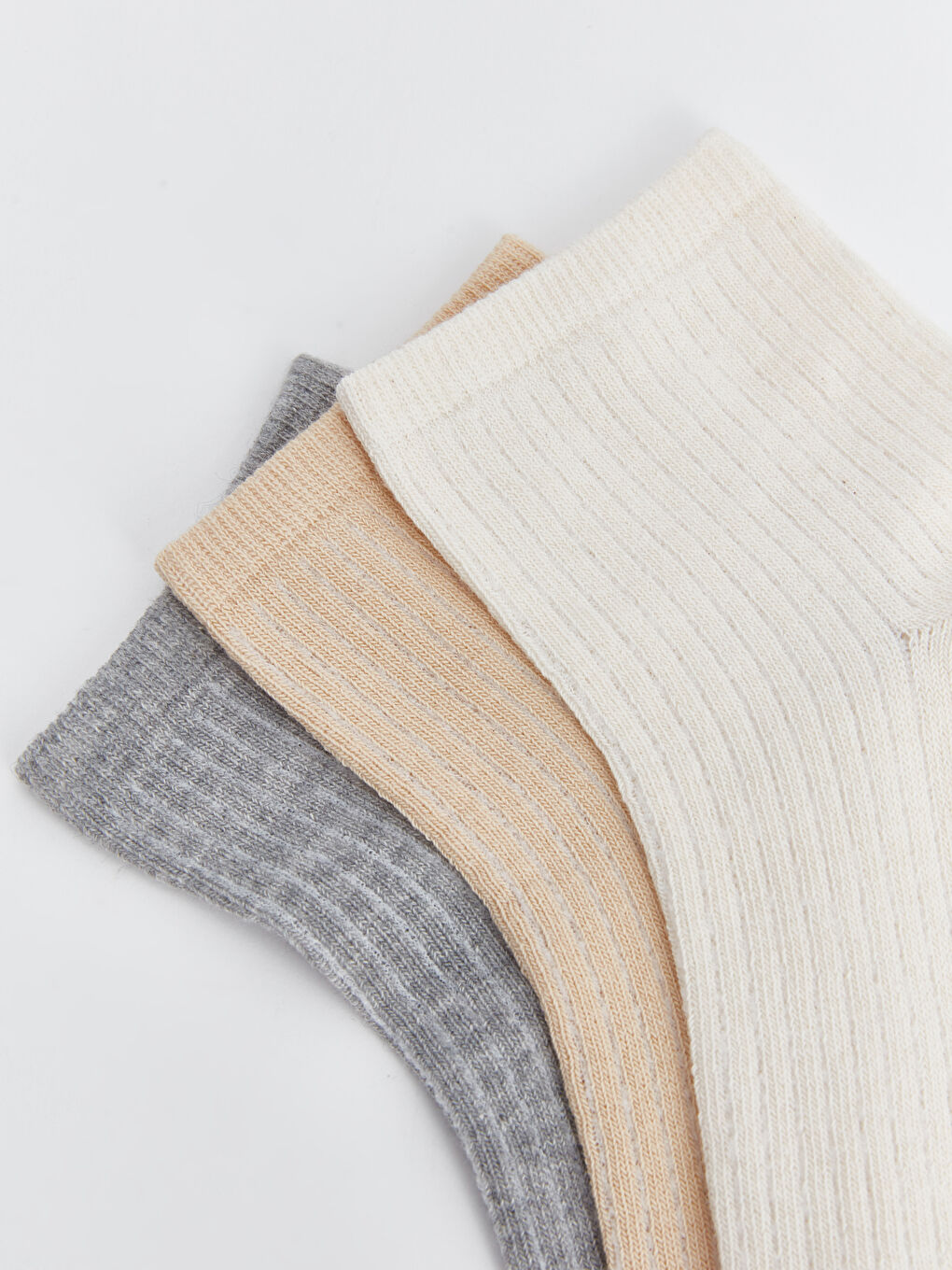 جوارب كاحل سادة للسيدات - ٣ قطع-2