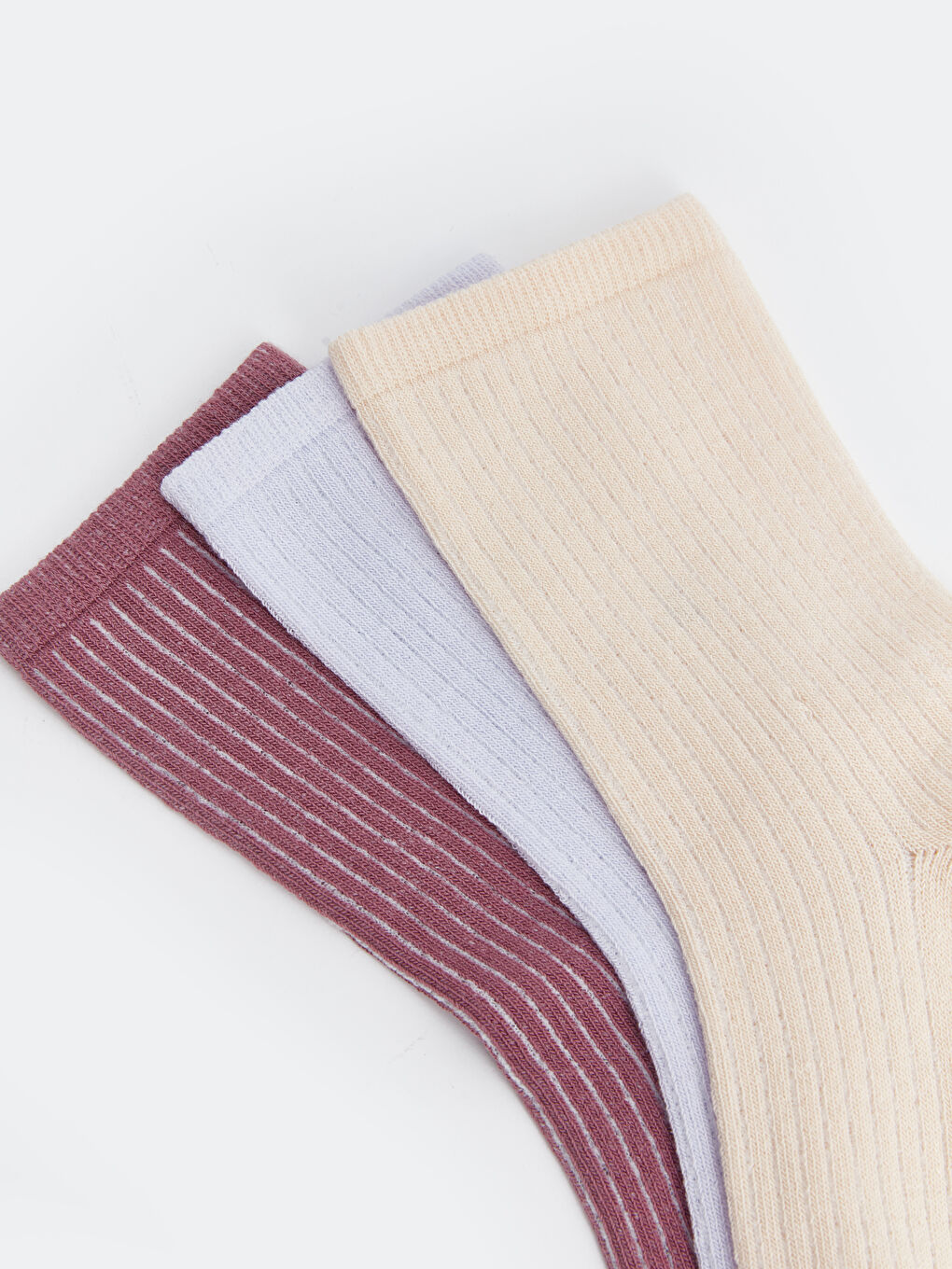 Women's Plain Ankle Socks 3-packs-2