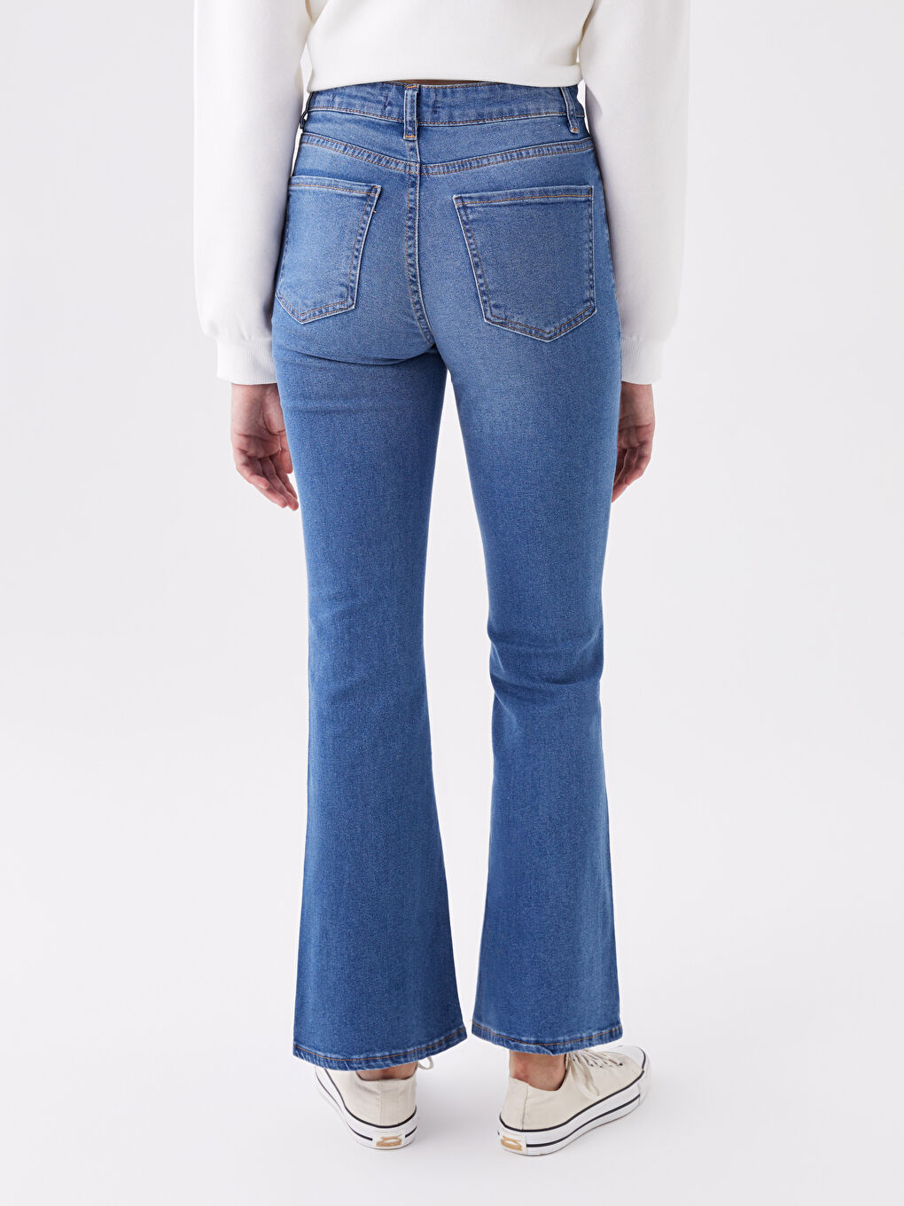 İndigo Mars Flare Kadın Jean Pantolon-4
