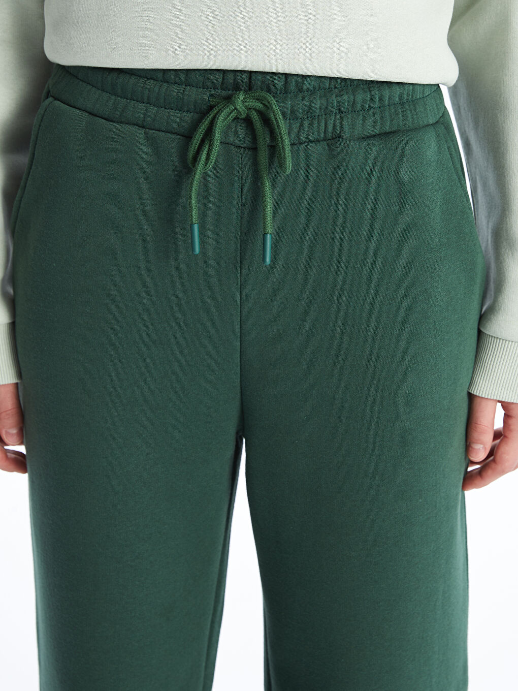 بنطلون رياضي تخين بخصر مرن للسيدات-4