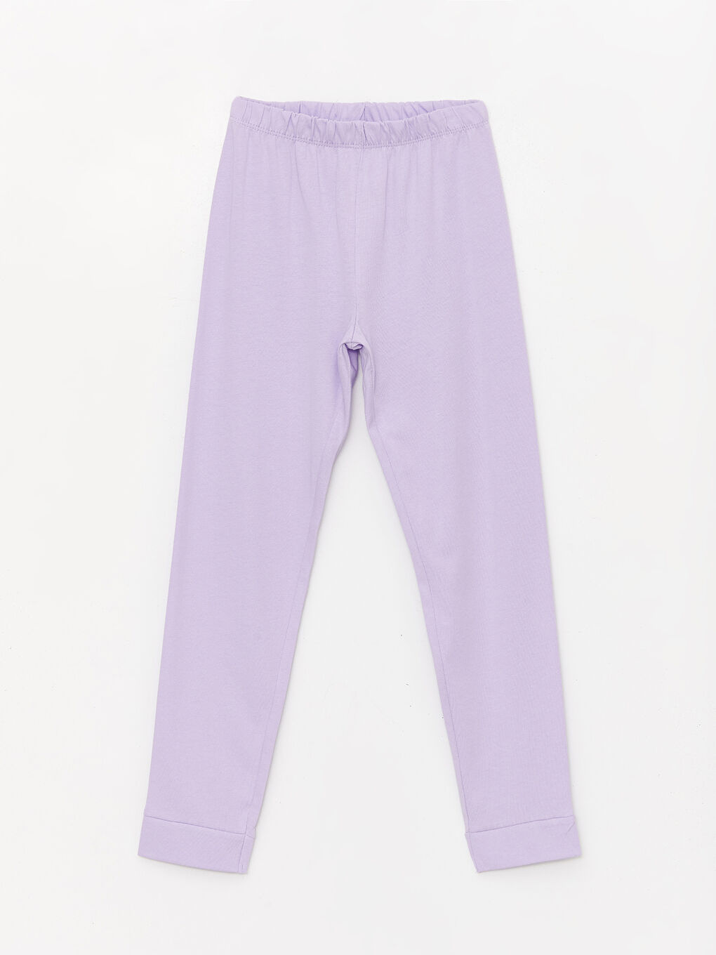 Mor Bisiklet Yaka Baskılı Uzun Kollu Kız Çocuk Pijama Takımı-5