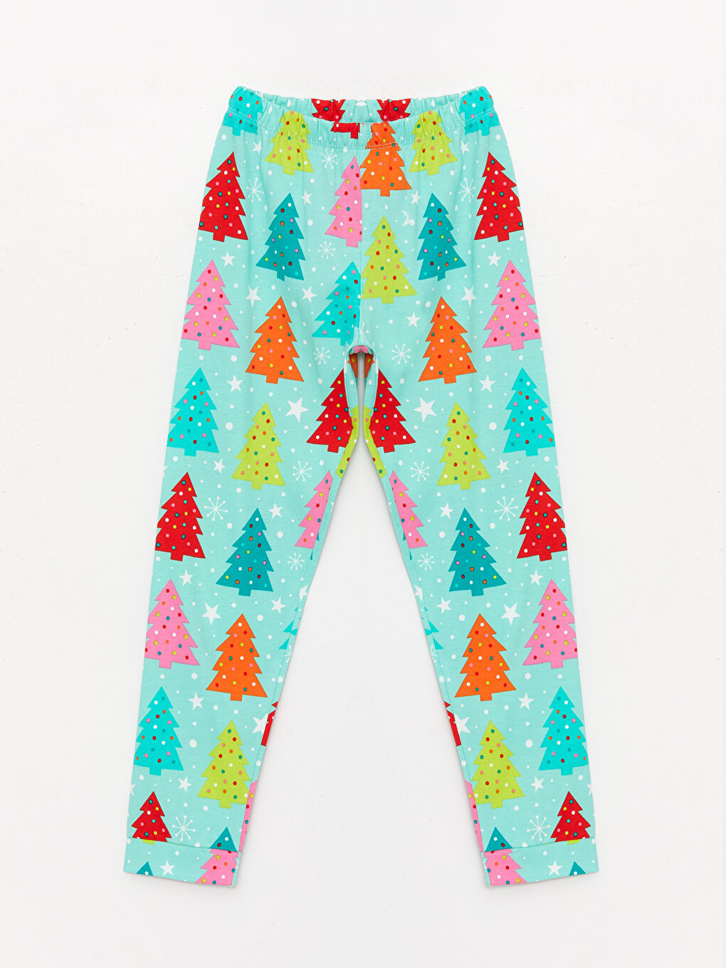 Yeşil Bisiklet Yaka Baskılı Uzun Kollu Kız Çocuk Pijama Takımı-6