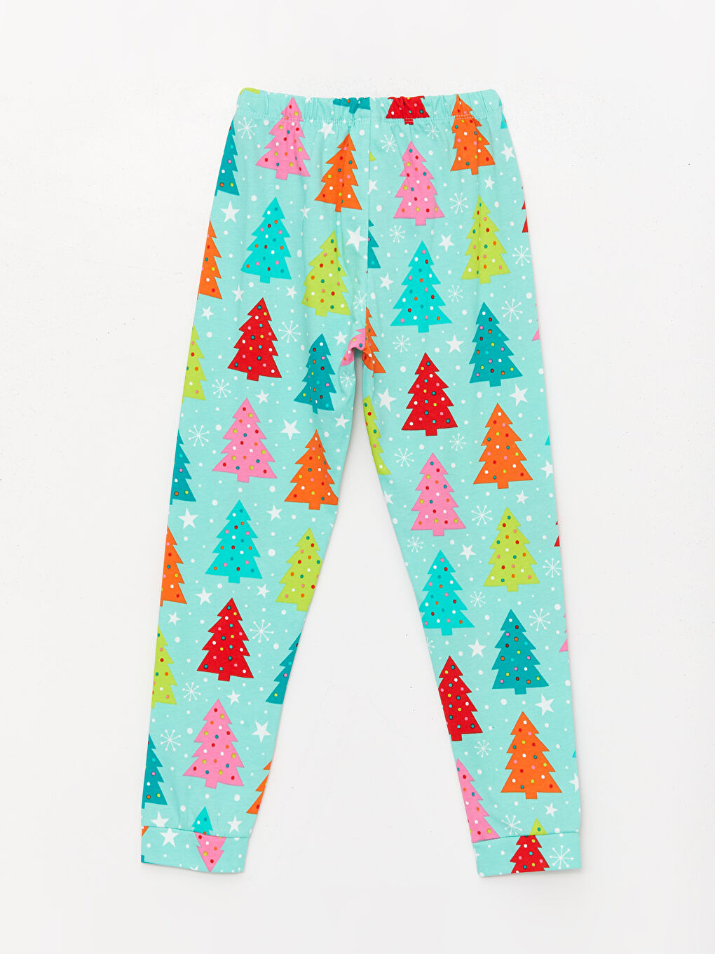 Yeşil Bisiklet Yaka Baskılı Uzun Kollu Kız Çocuk Pijama Takımı-7