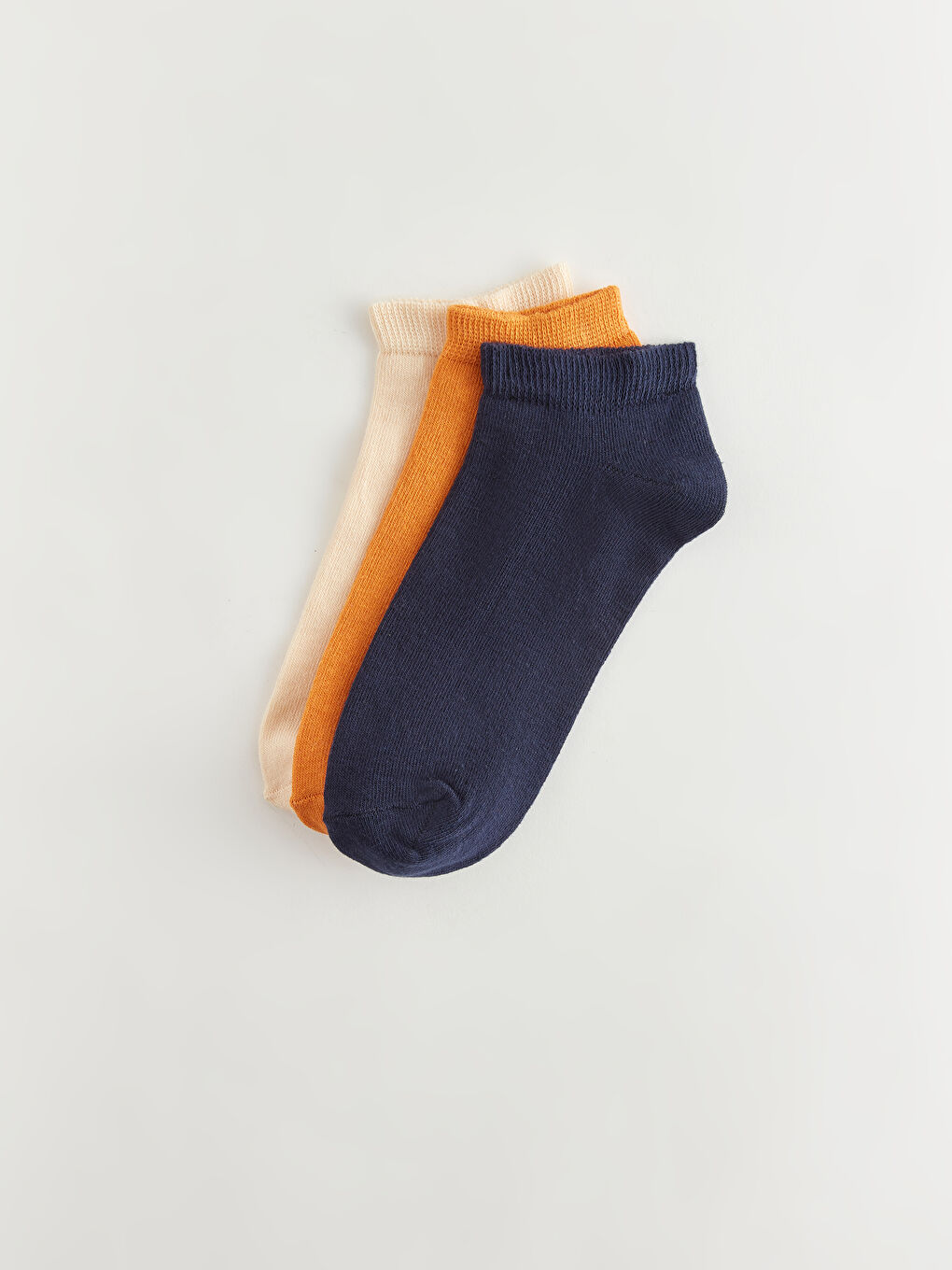 İndigo Kadın Düz Patik Çorap 3'lü-1