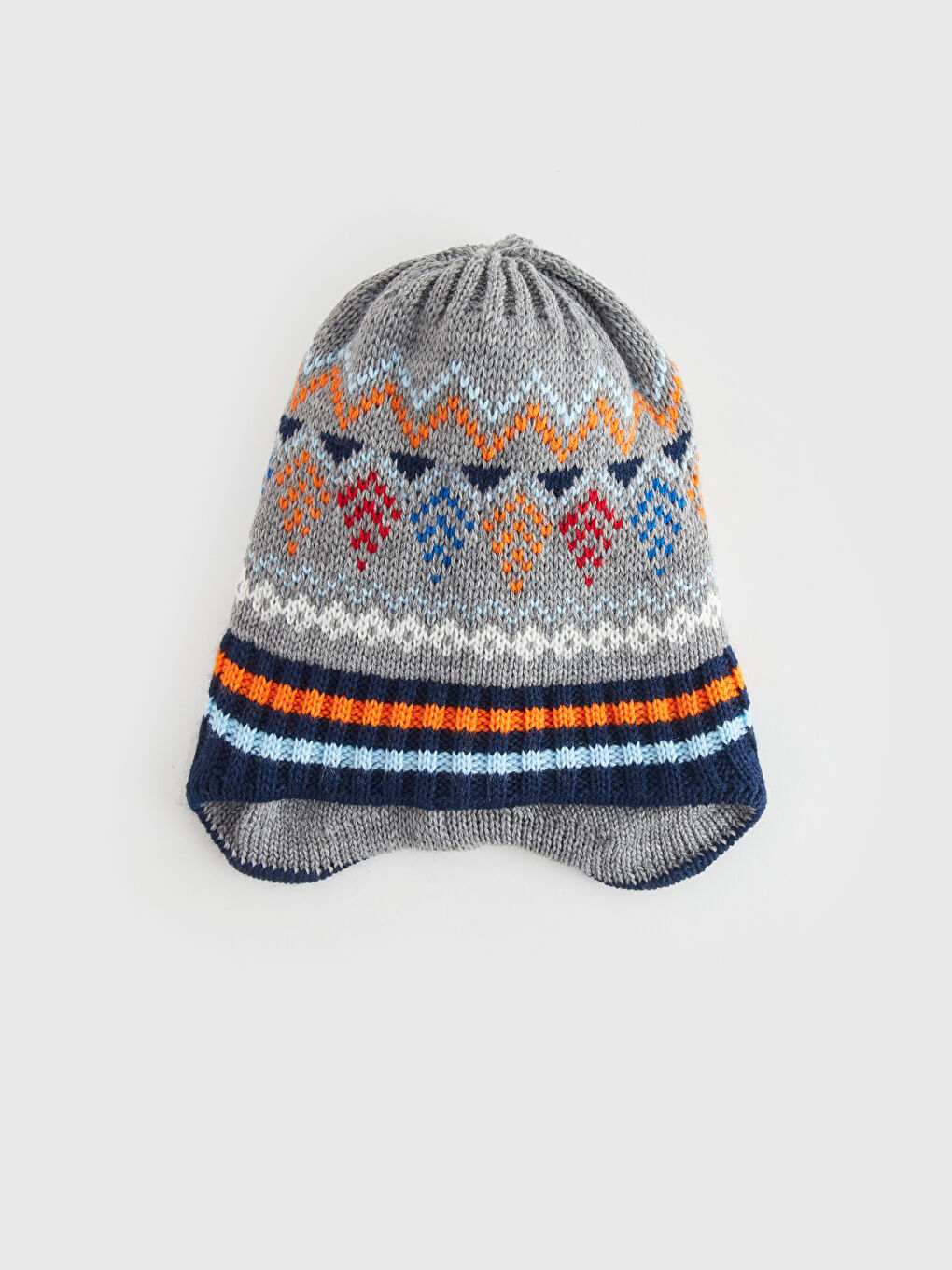 Gri Erkek Çocuk Bere Eldiven ve Boyunluk-1