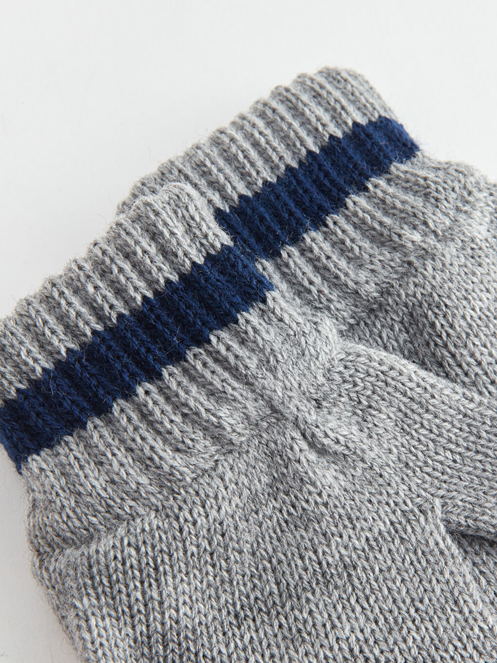 Gri Erkek Çocuk Bere Eldiven ve Boyunluk-4