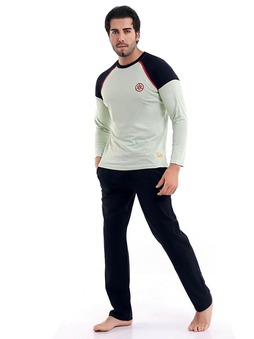 Turkuaz Standart Kalıp Erkek Pijama Takımı