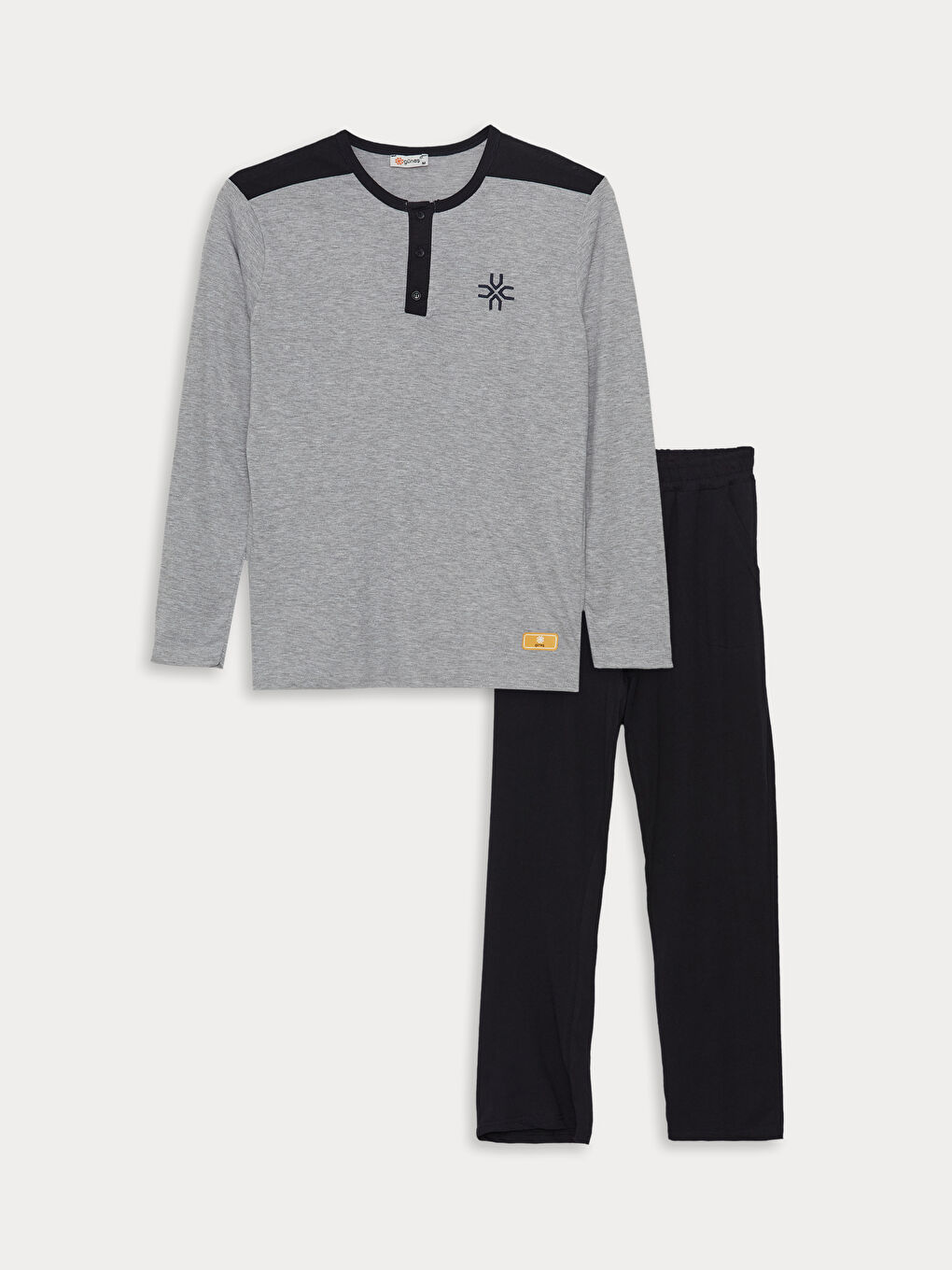 Gri Standart Kalıp Erkek Pijama Takımı