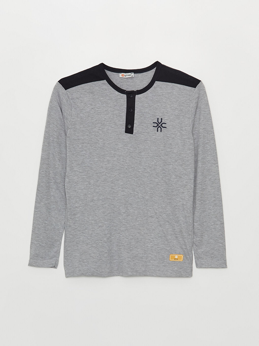 Gri Standart Kalıp Erkek Pijama Takımı-1