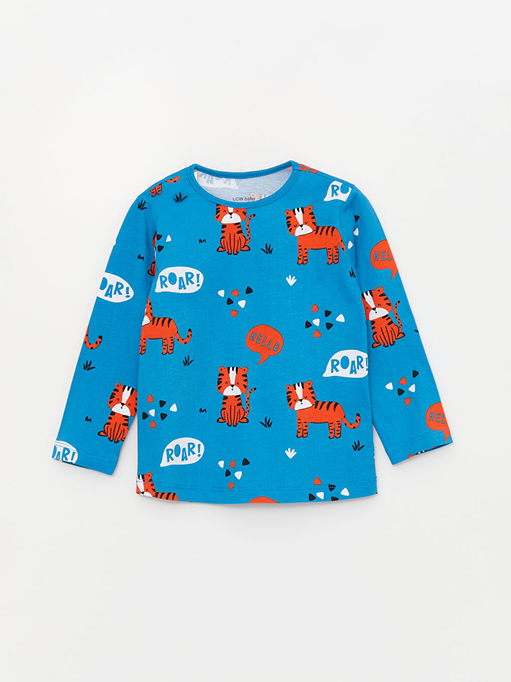 Crew Neck Long Sleeve Baby Boy Pajama Set 2-pack-3