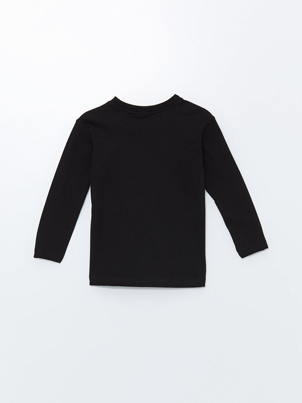 Siyah Bisiklet Yaka Uzun Kollu Baskılı Erkek Bebek Tişört-2