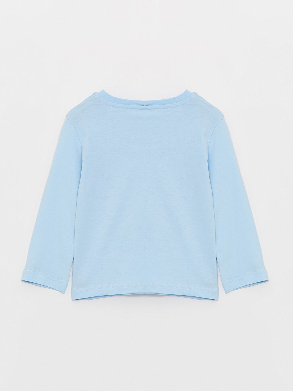 Mavi Bisiklet Yaka Uzun Kollu Baskılı Erkek Bebek Tişört-1