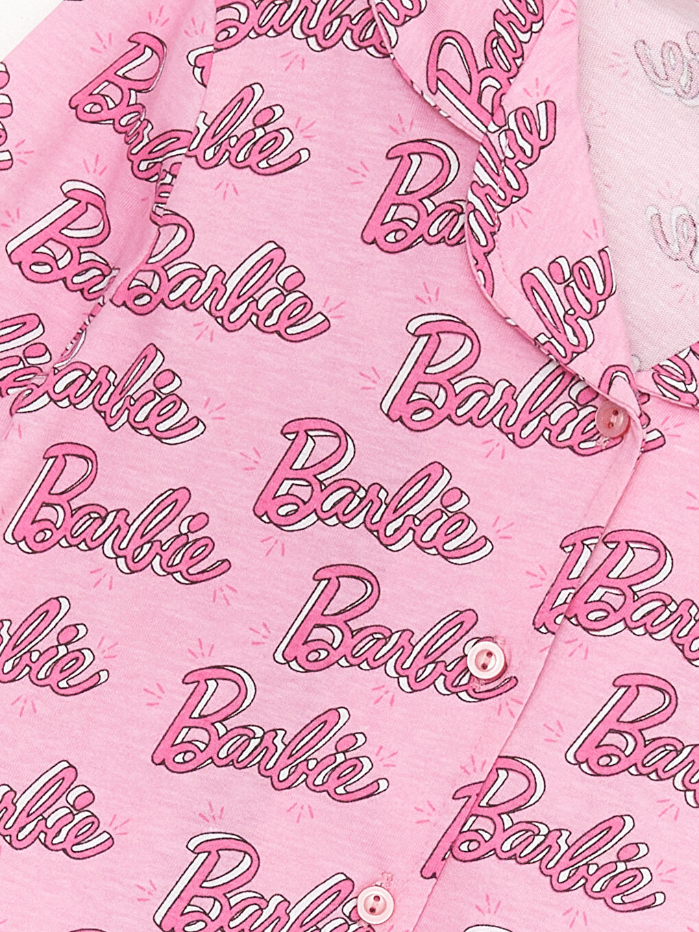 LCW Jeans Pembe Baskılı Barbie Baskılı Kız Çocuk Pijama Üst - 1