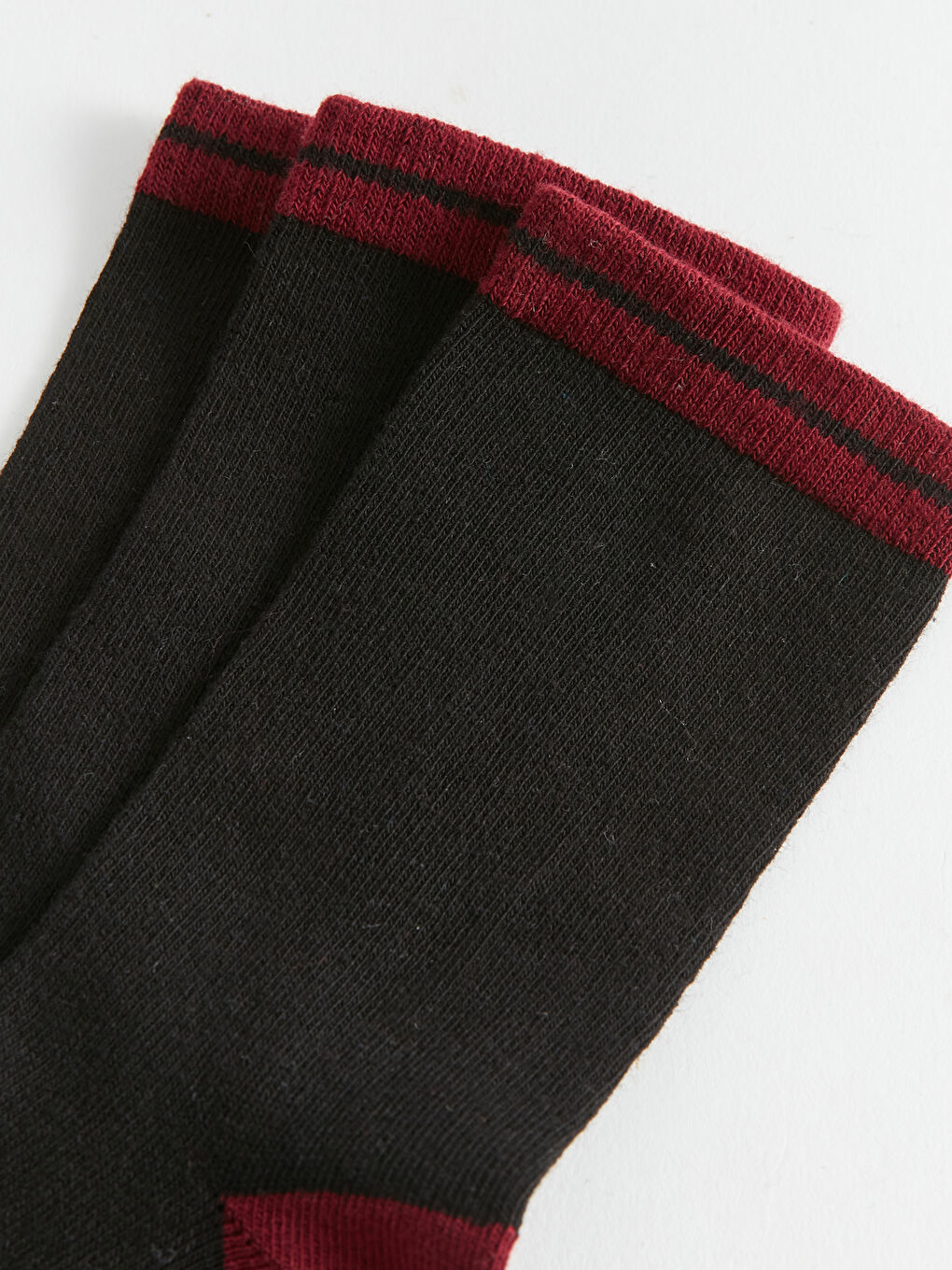 Siyah Renk Bloklu Erkek Çocuk Soket Çorap 3'lü-2