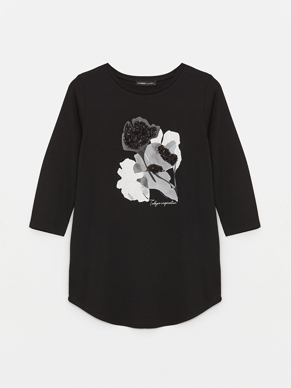 Crew Neck Embroidered Women's T-Shirt-5