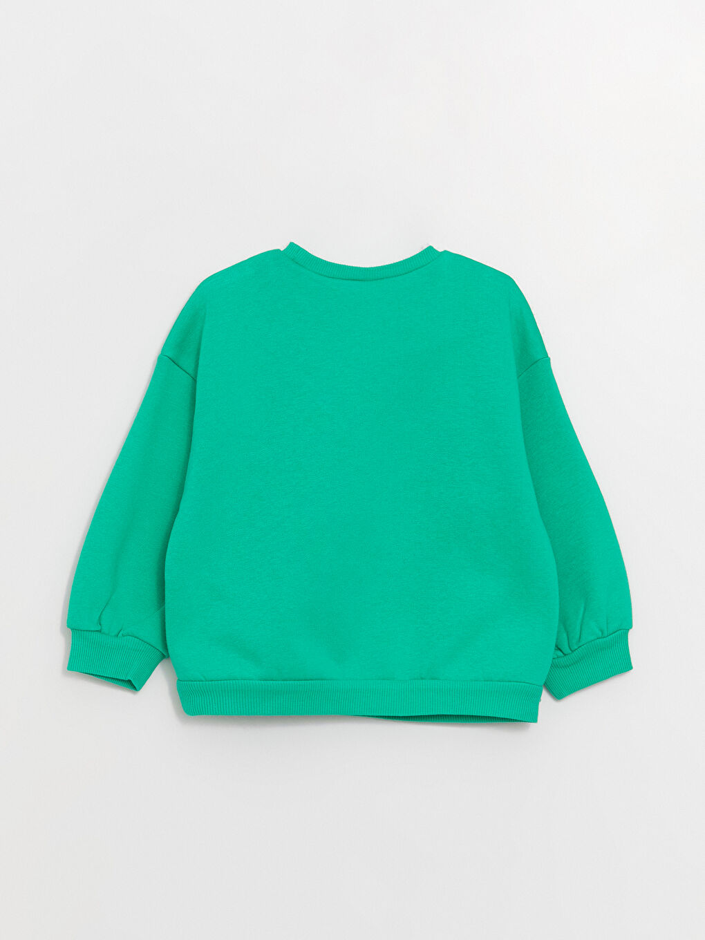 Yeşil Bisiklet Yaka Baskılı Kız Bebek Sweatshirt-3