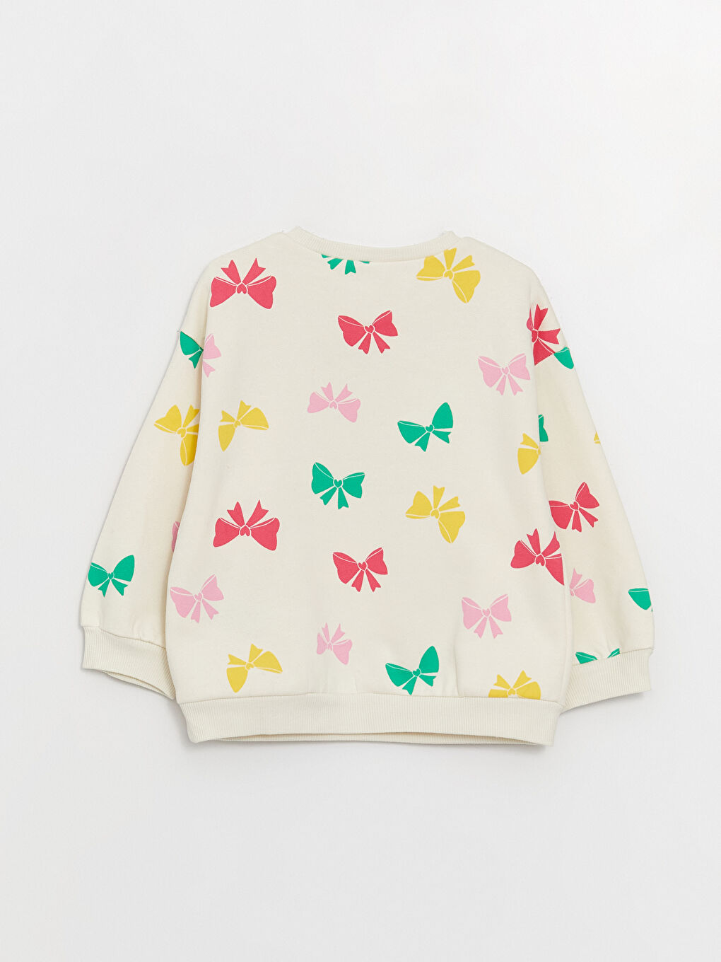 Yeşil Bisiklet Yaka Baskılı Kız Bebek Sweatshirt 2'li-7