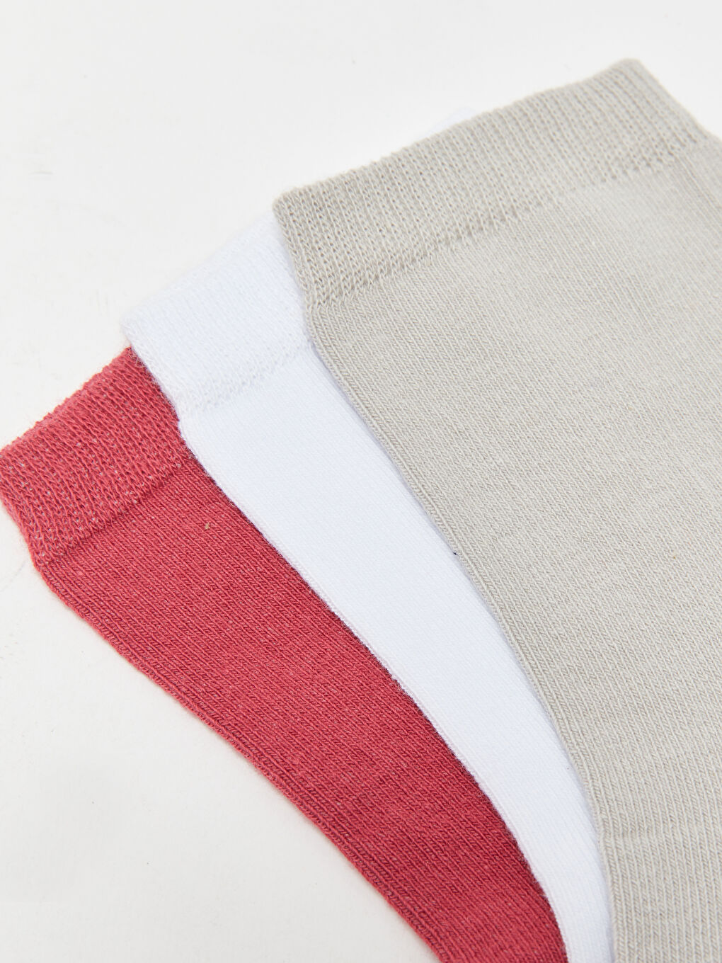 Gri Basic Kız Çocuk Soket Çorap 3'lü-2