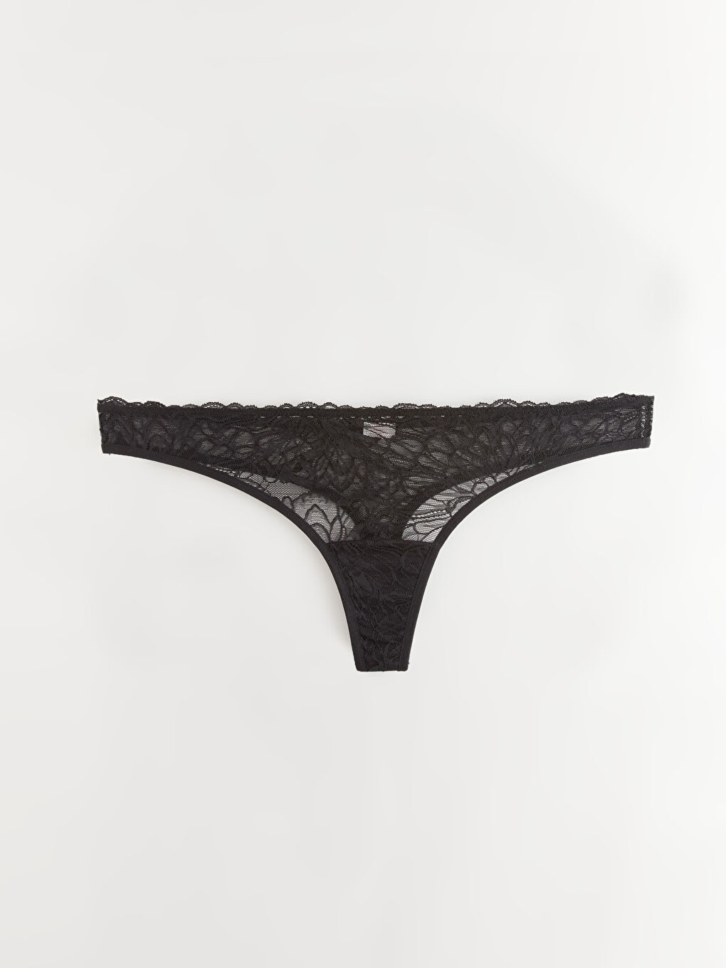 Siyah Dantelli Tanga Külot