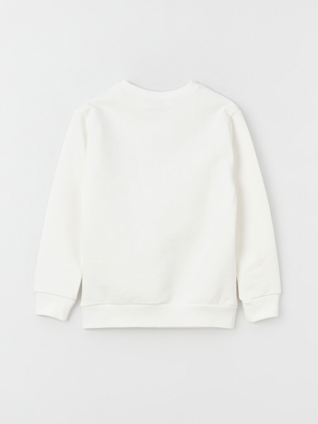 Ekru Bisiklet Yaka Baskılı Uzun Kollu Erkek Çocuk Sweatshirt-2