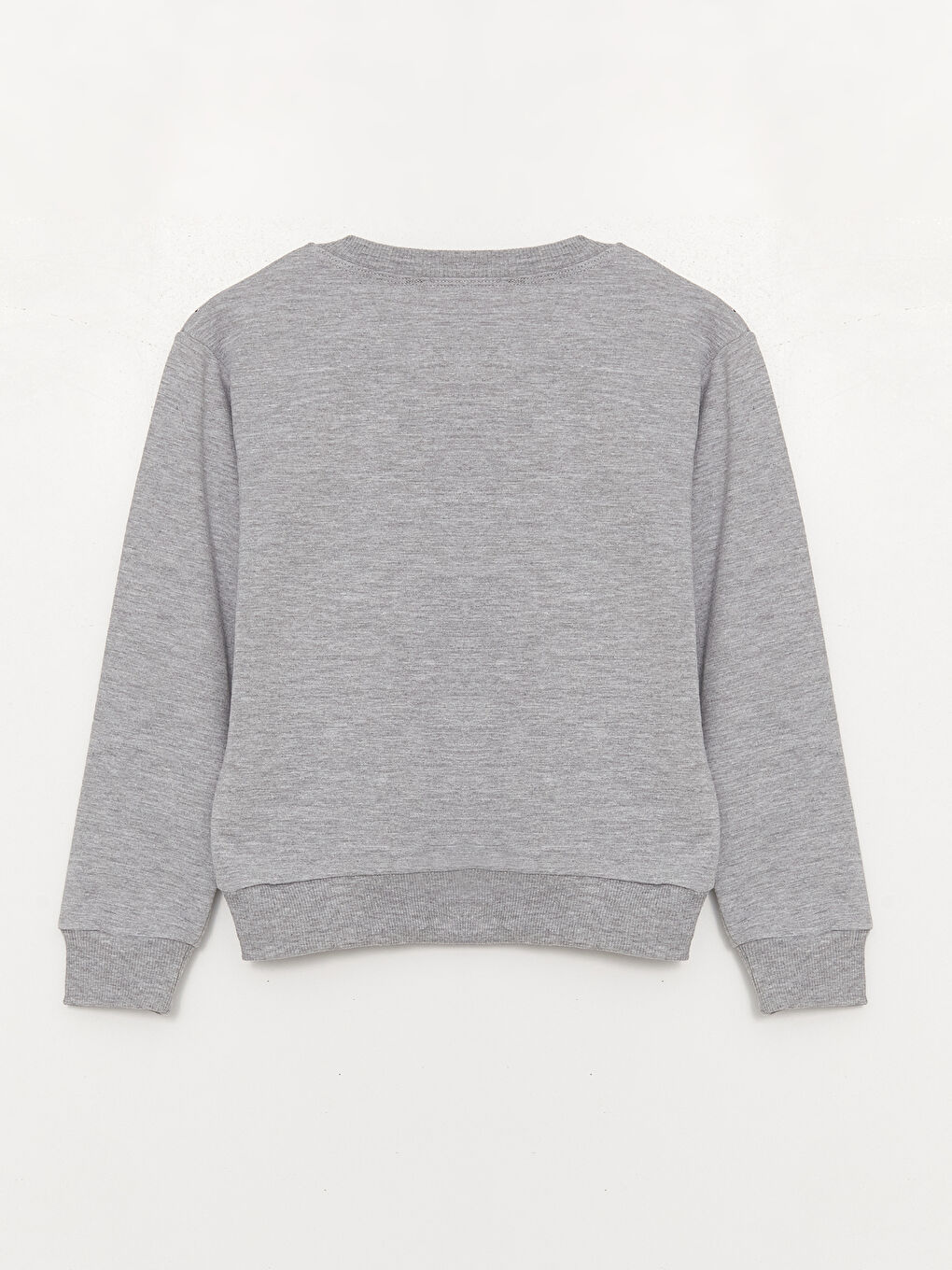 Gri Bisiklet Yaka Baskılı Uzun Kollu Erkek Çocuk Sweatshirt ve Eşofman Altı-2