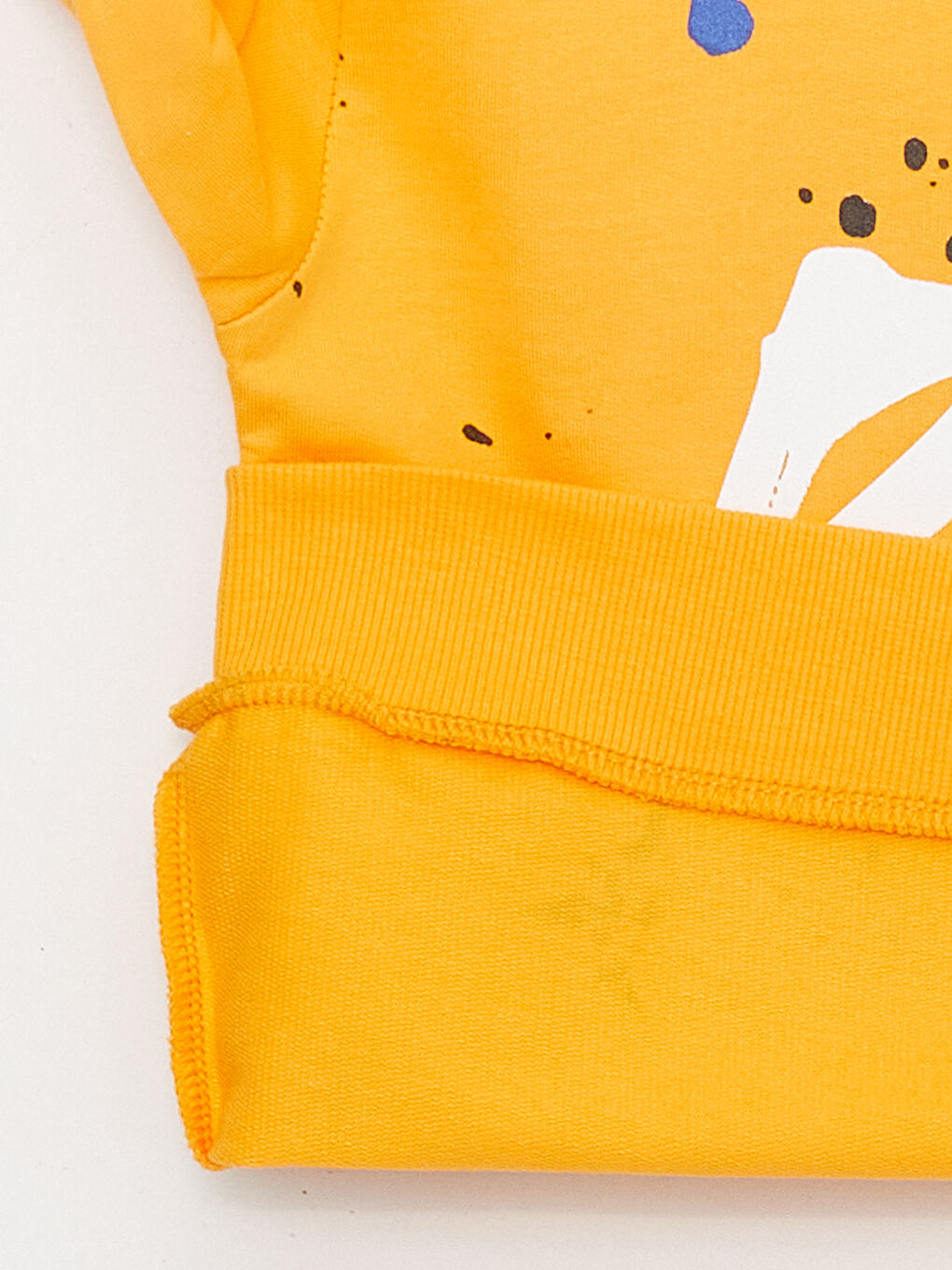 Sarı Bisiklet Yaka Baskılı Uzun Kollu Erkek Çocuk Sweatshirt ve Eşofman Altı-5