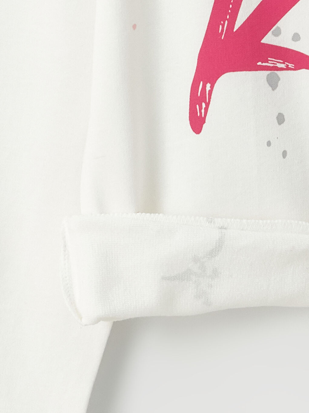 Ekru Bisiklet Yaka Baskılı Uzun Kollu Erkek Çocuk Sweatshirt ve Eşofman Altı-2