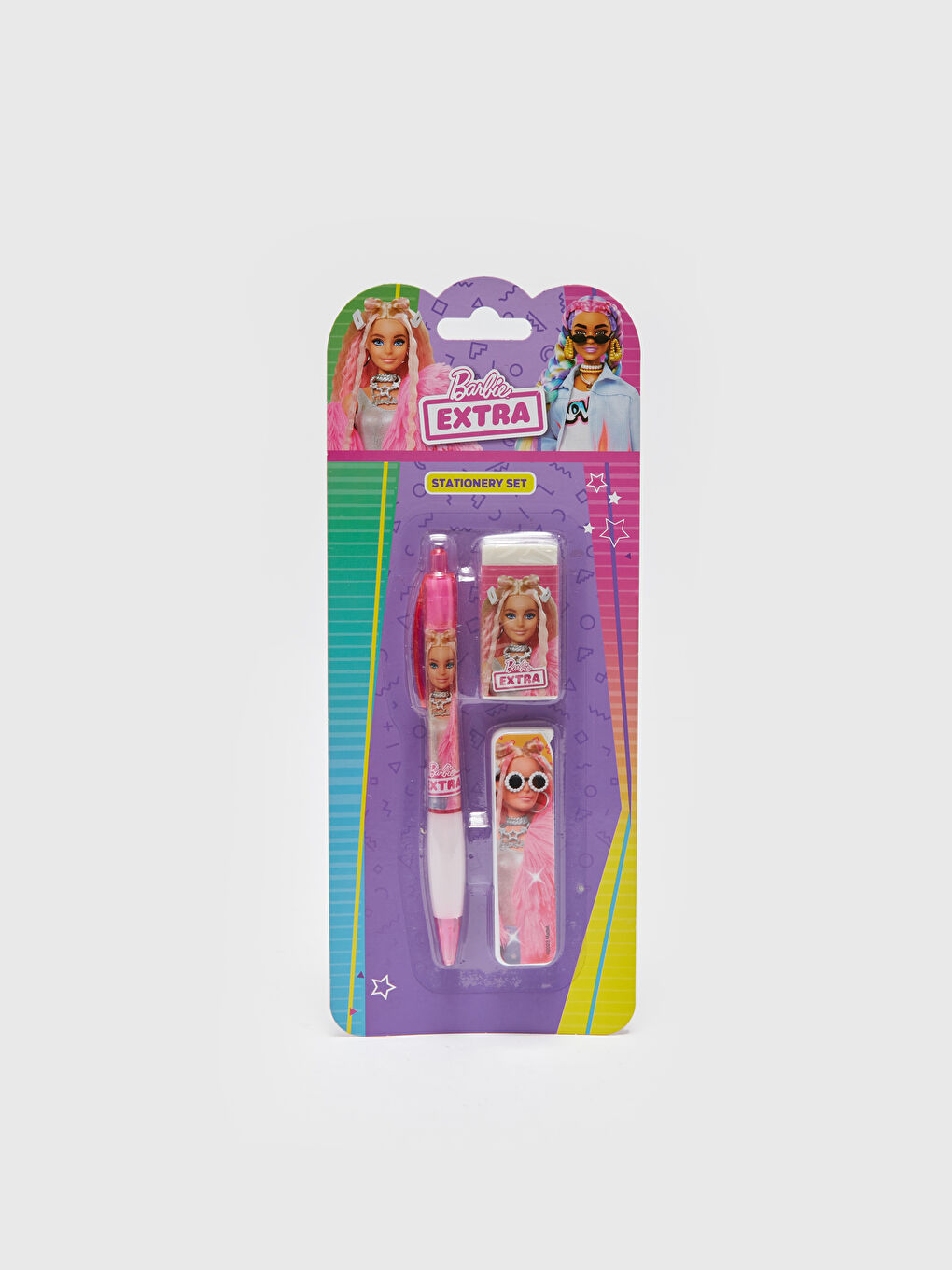 Barbie Baskılı Kız Çocuk Kırtasiye Seti