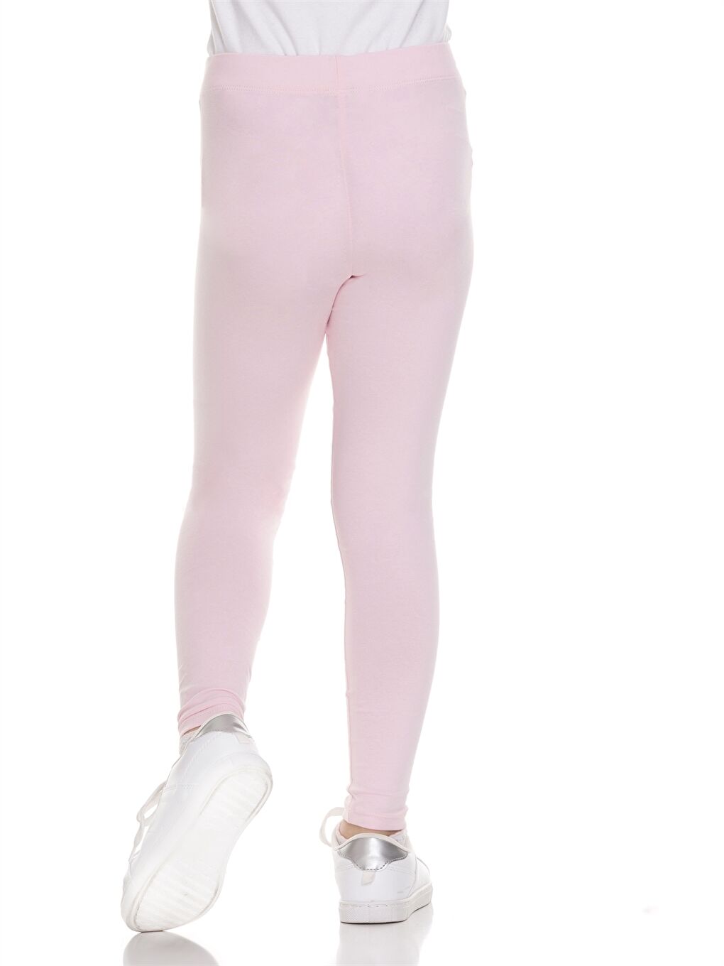Pembe Beli Lastikli Basic Kız Bebek Tayt-4
