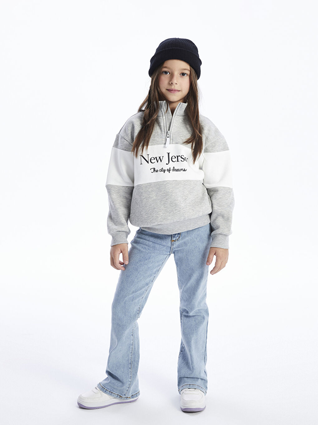 LCW Kids Mavi Basic İspanyol Paça Kız Çocuk Jean Pantolon - 2