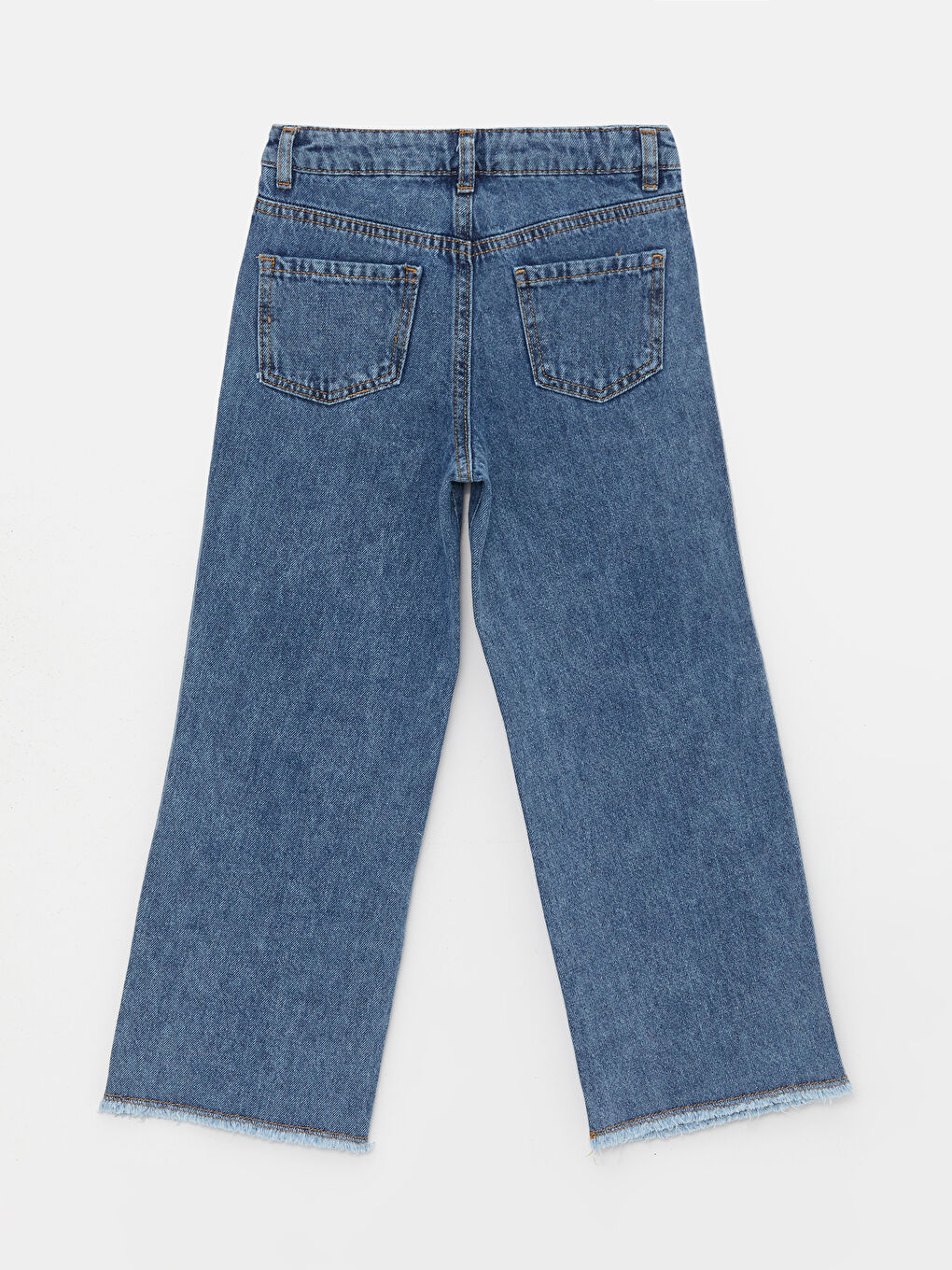 Mavi Wideleg Kız Çocuk Jean Pantolon-4