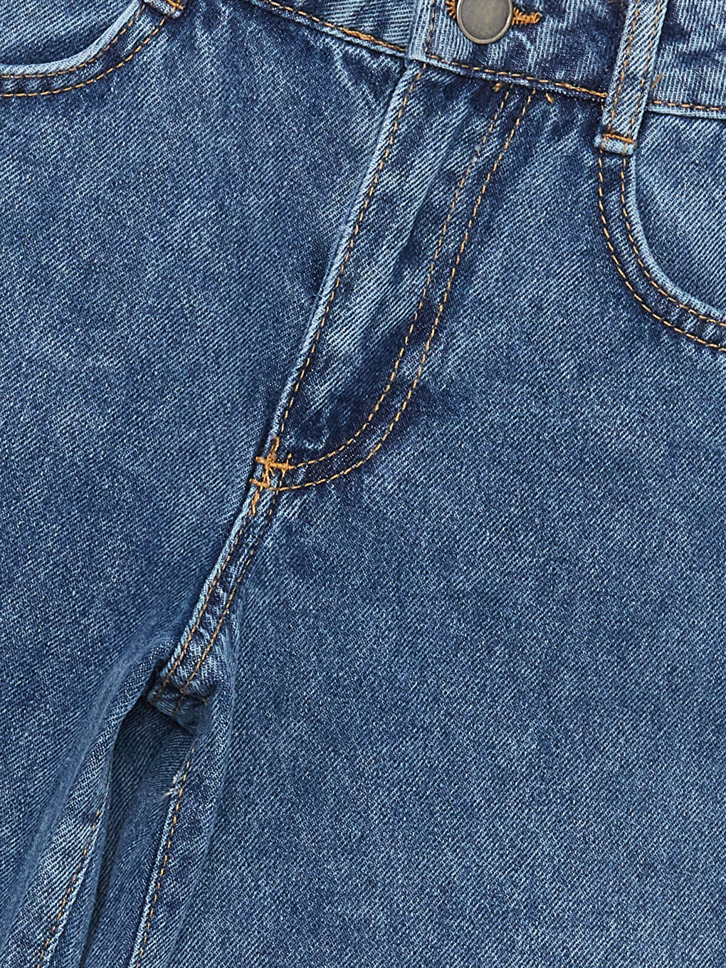 Mavi Wideleg Kız Çocuk Jean Pantolon-5