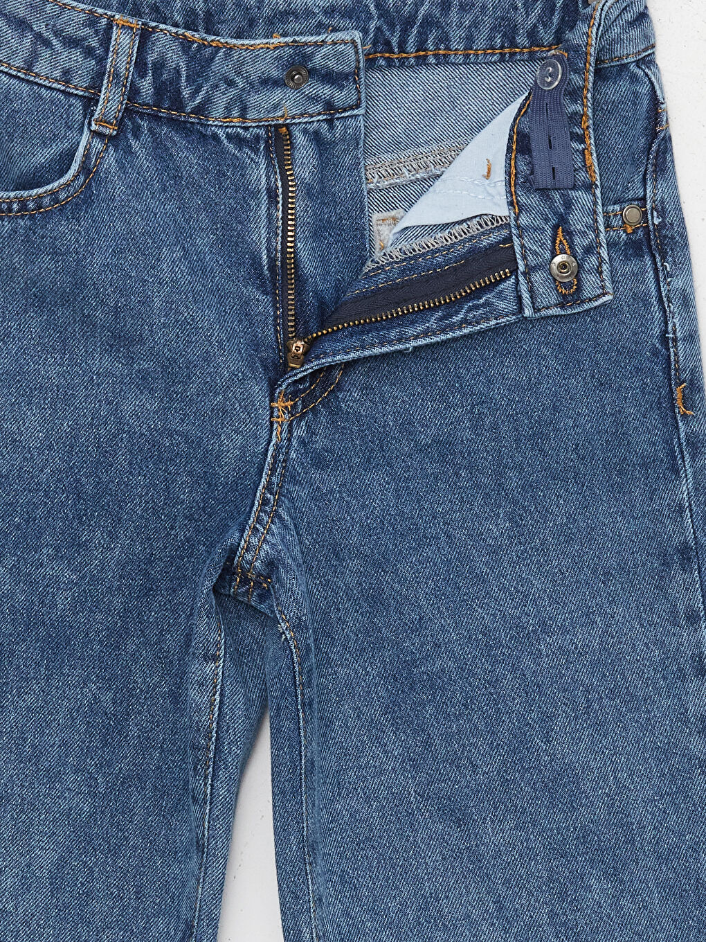 Mavi Wideleg Kız Çocuk Jean Pantolon-6