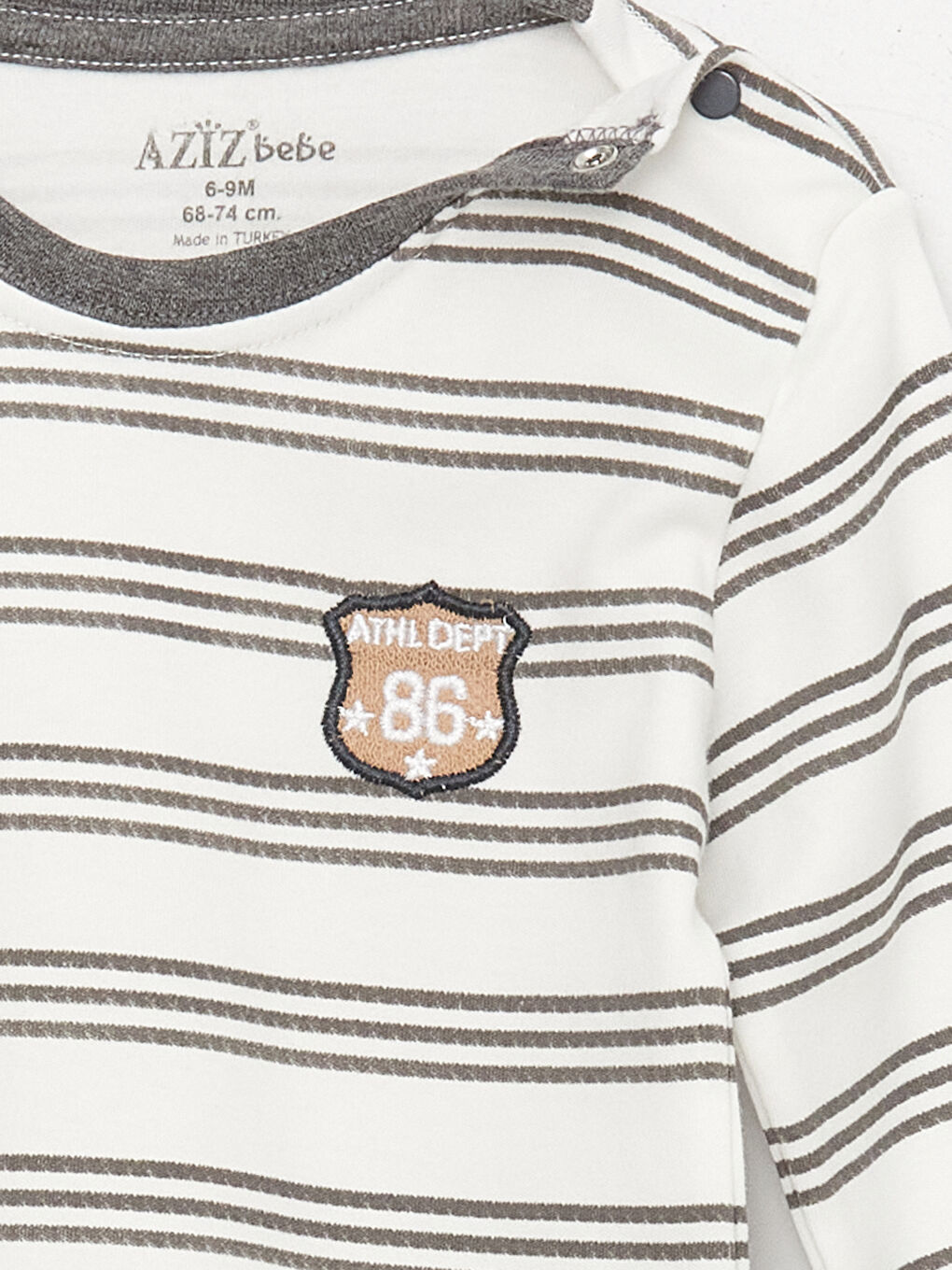 Ekru Bisiklet Yaka Uzun Kollu Baskılı Erkek Bebek 2'li Takım-6