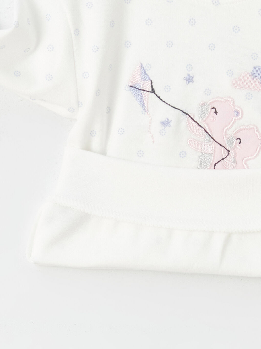 Mavi Bisiklet Yaka Uzun Kollu Baskılı Kız Bebek 2'li Takım-3