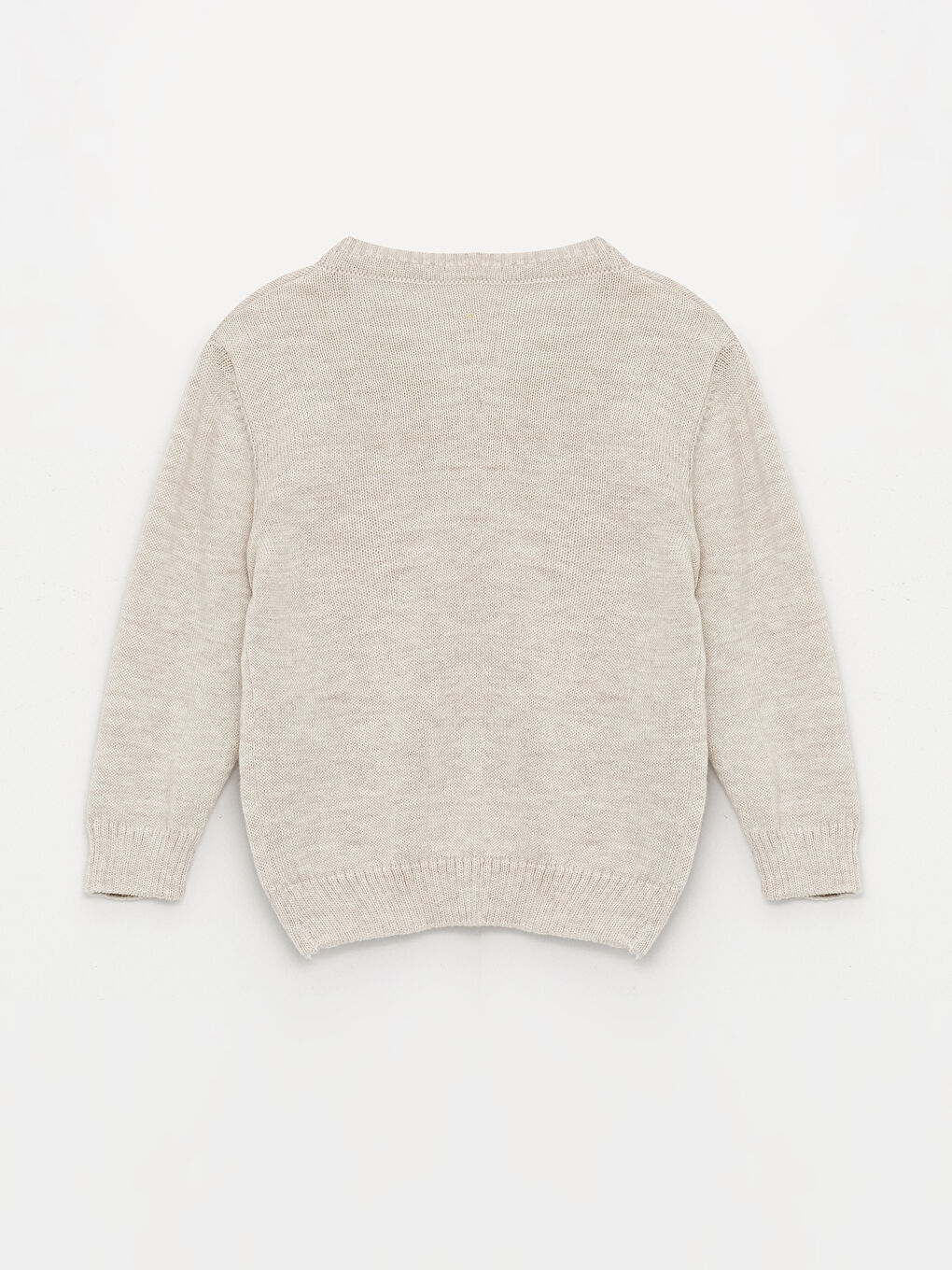 Bej Bisiklet Yaka Uzun Kollu Erkek Bebek 2'li Takım-2