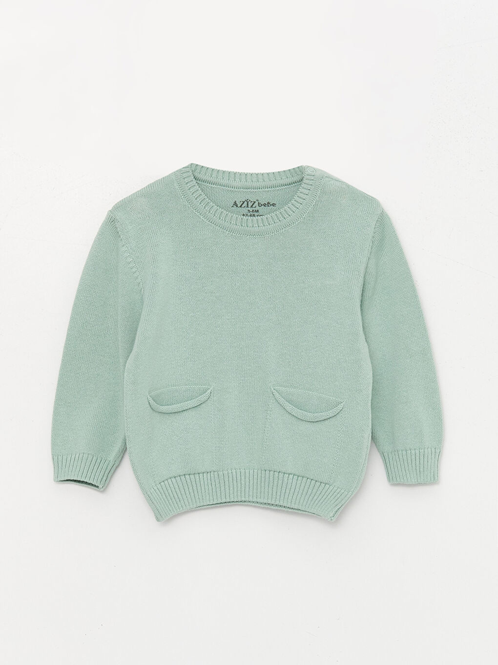 Yeşil Bisiklet Yaka Uzun Kollu Erkek Bebek 2'li Takım-1