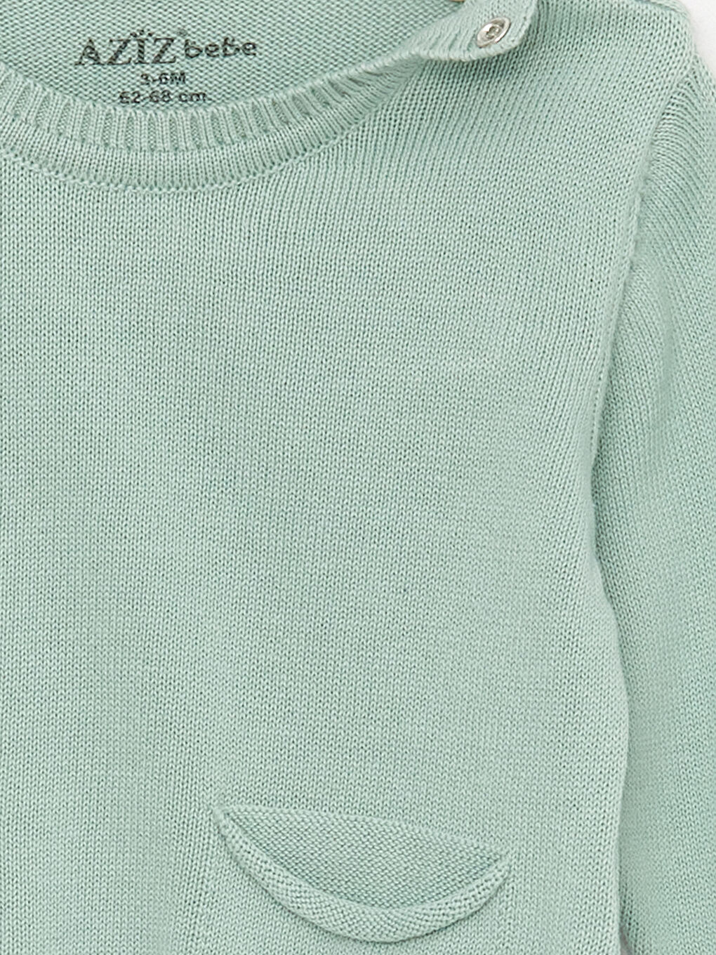 Yeşil Bisiklet Yaka Uzun Kollu Erkek Bebek 2'li Takım-3