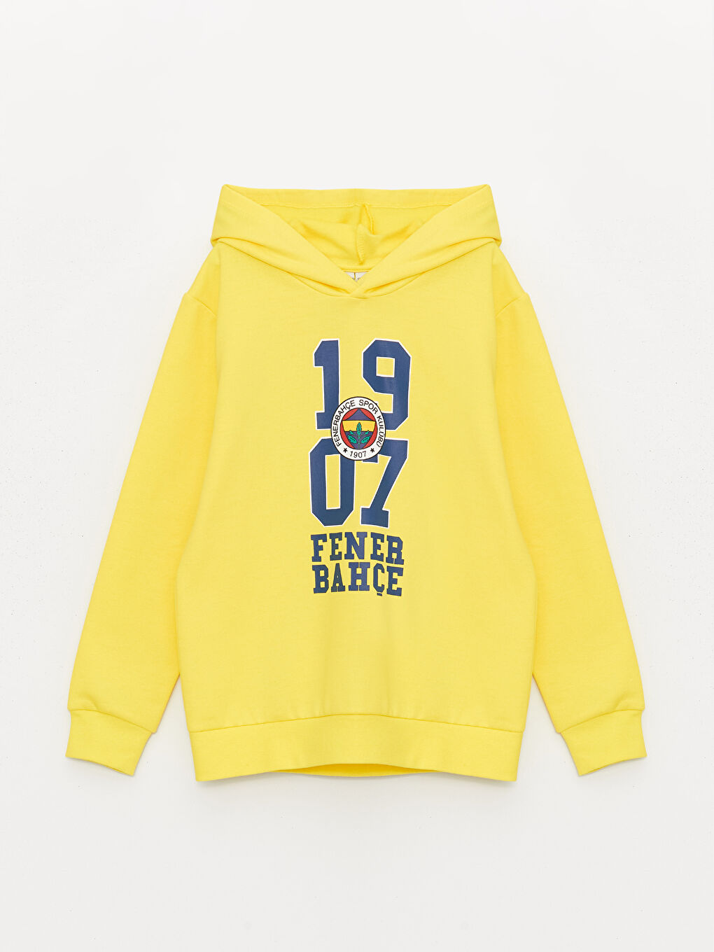 Sarı Fenerbahçe Baskılı Uzun Kollu Erkek Çocuk Hoodie