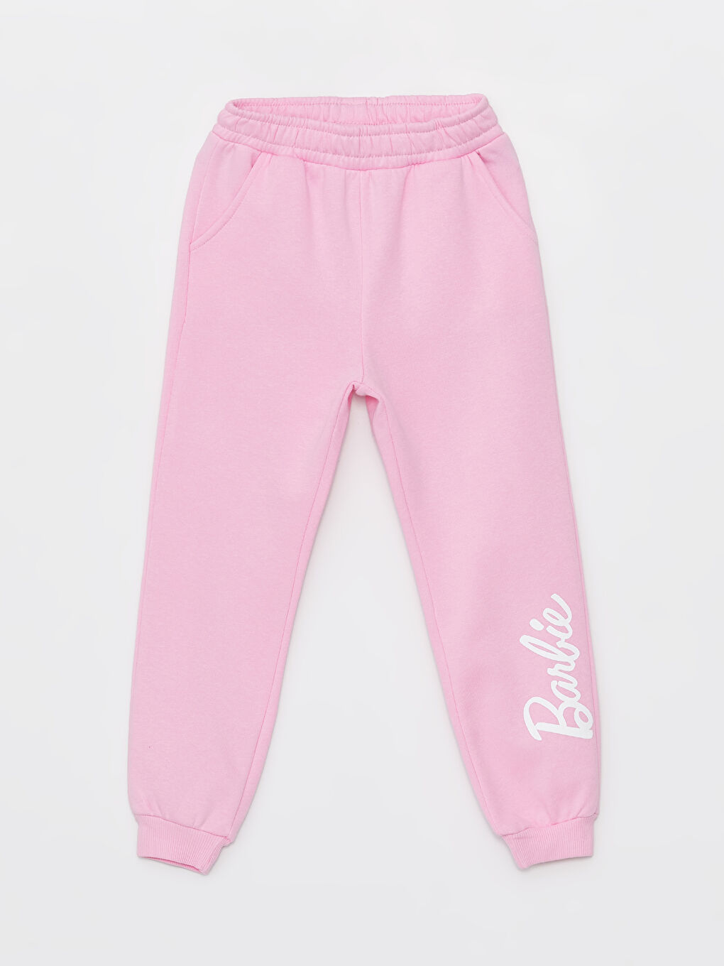 LCW Kids Pembe Bisiklet Yaka Barbie Baskılı Uzun Kollu Kız Çocuk Sweatshirt ve Eşofman Altı - 2