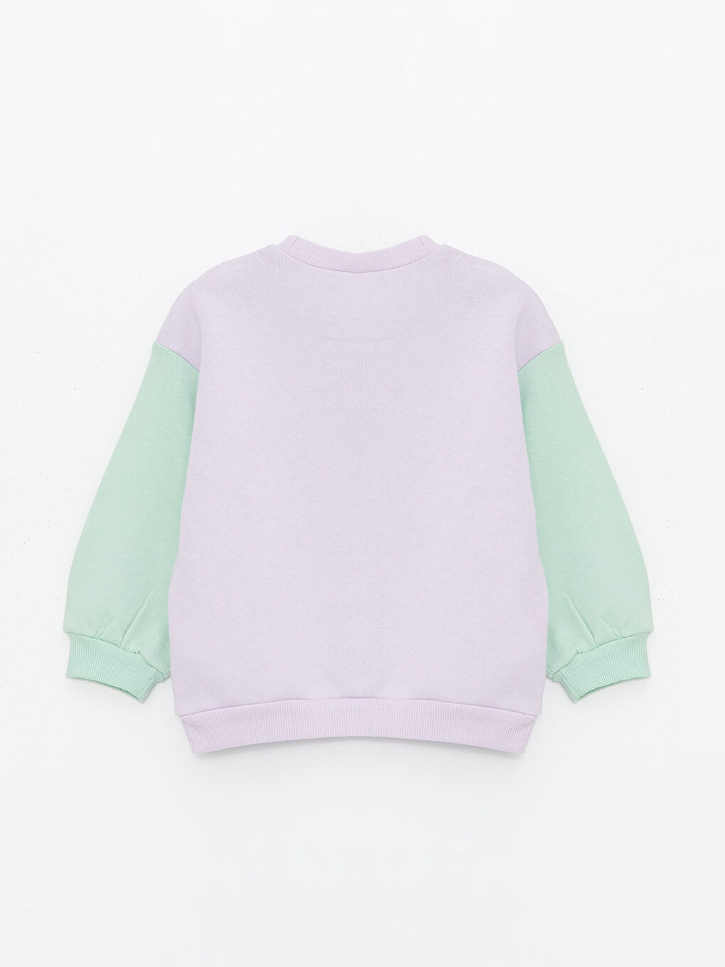 LCW baby Lila Bisiklet Yaka Uzun Kollu Baskılı Kız Bebek Sweatshirt 2'li - 4