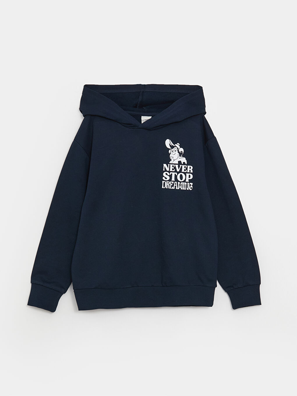 LCW Kids Yeni Lacivert Kapüşonlu Nostaljik Maymun Baskılı Uzun Kollu Unisex Çocuk Sweatshirt - 9