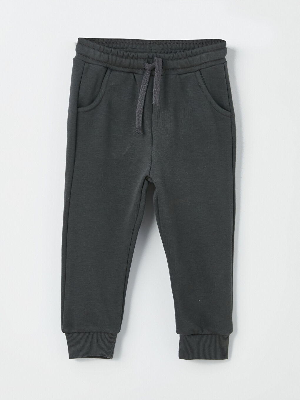 Ekru Bisiklet Yaka Uzun Kollu Erkek Bebek Sweatshirt ve Eşofman Alt 2'li Takım-4