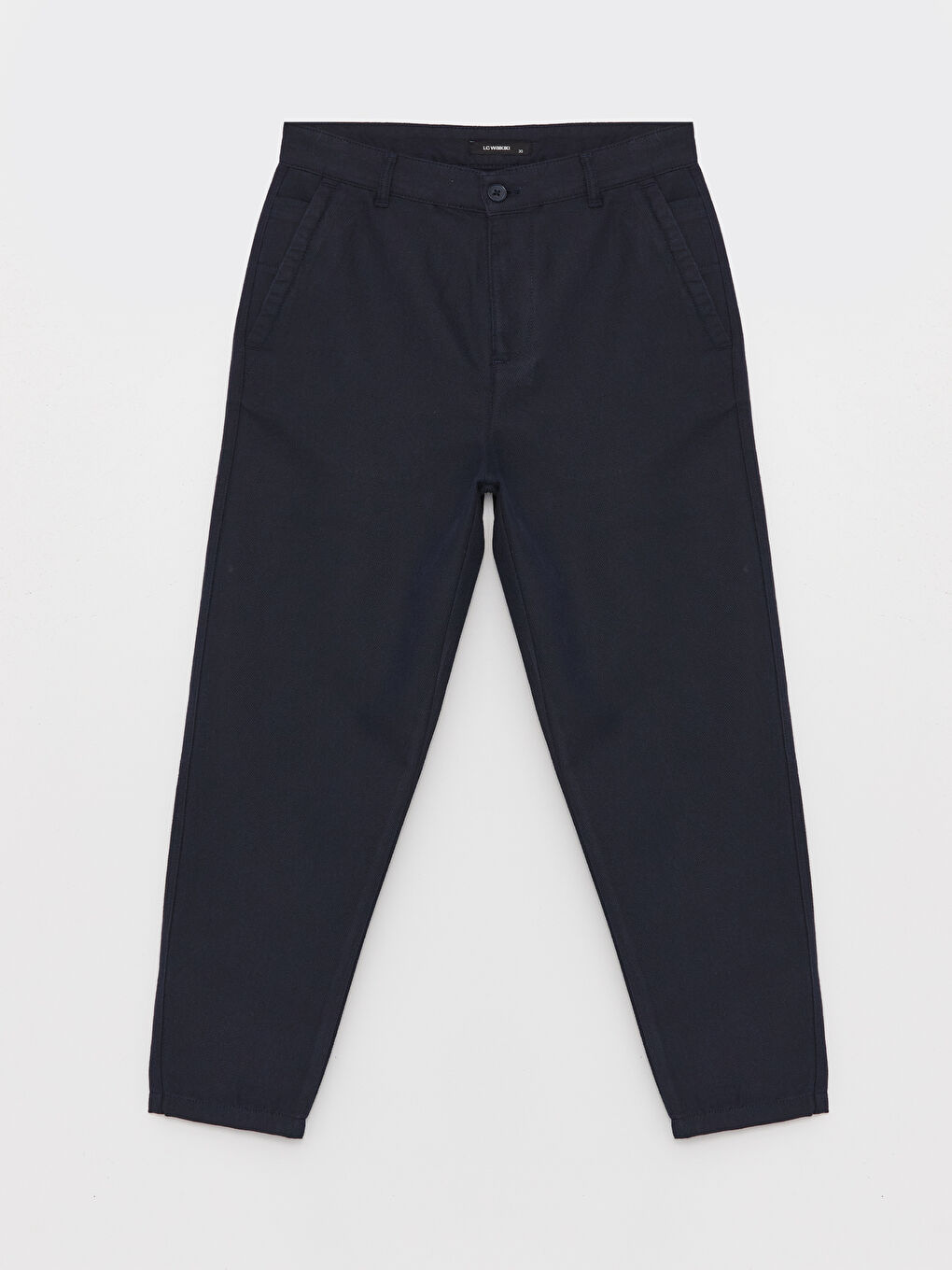 Lacivert Rahat Kalıp Armürlü Erkek Pantolon-5