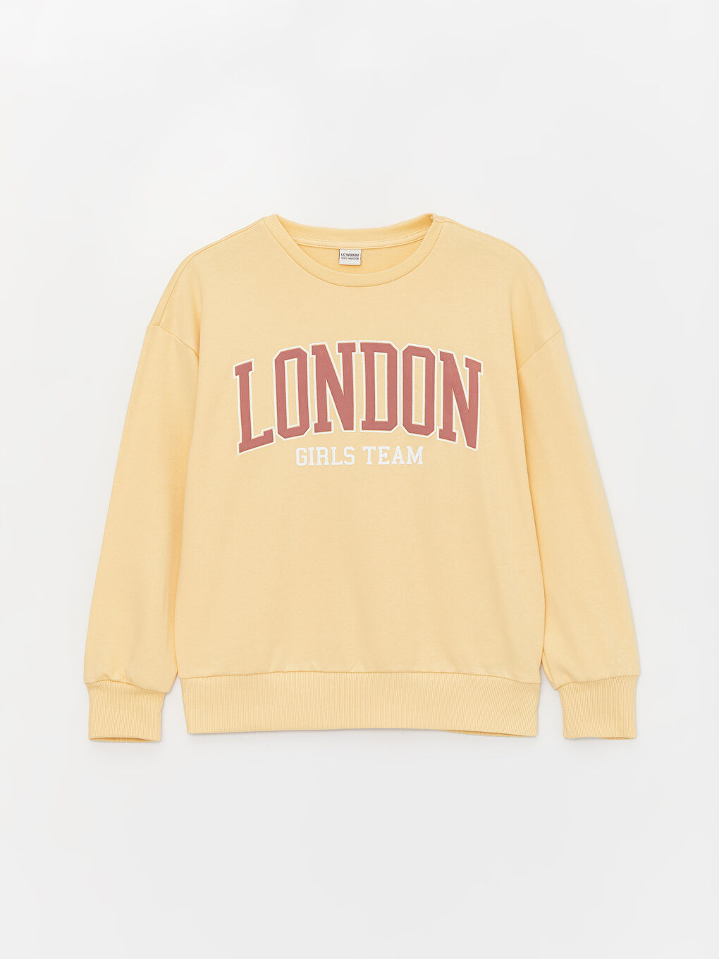 Crew Neck Printed Long Sleeve Girls' Sweatshirt-4
