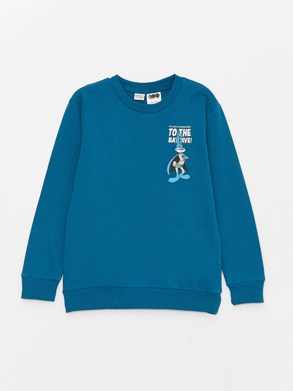 LCW Kids Petrol Bisiklet Yaka Looney Tunes Baskılı Uzun Kollu Erkek Çocuk Sweatshirt - 3